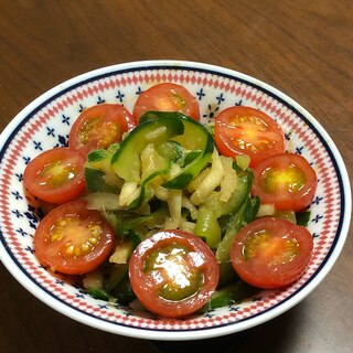 きゅうりと切り干し大根のごまポン酢和え